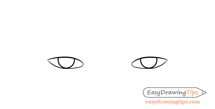Tired eyes irises drawing