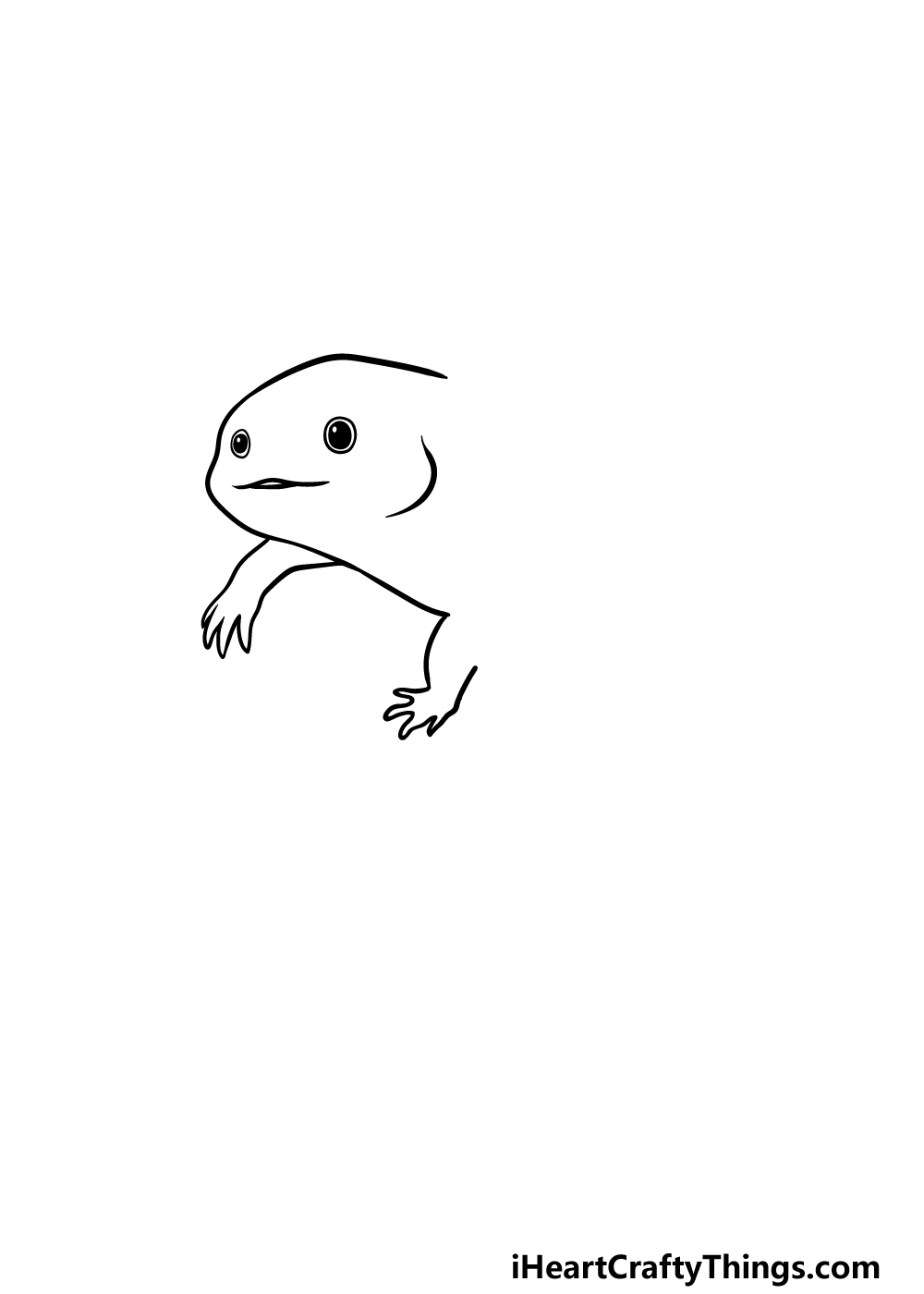 Drawing Axolotl step 2