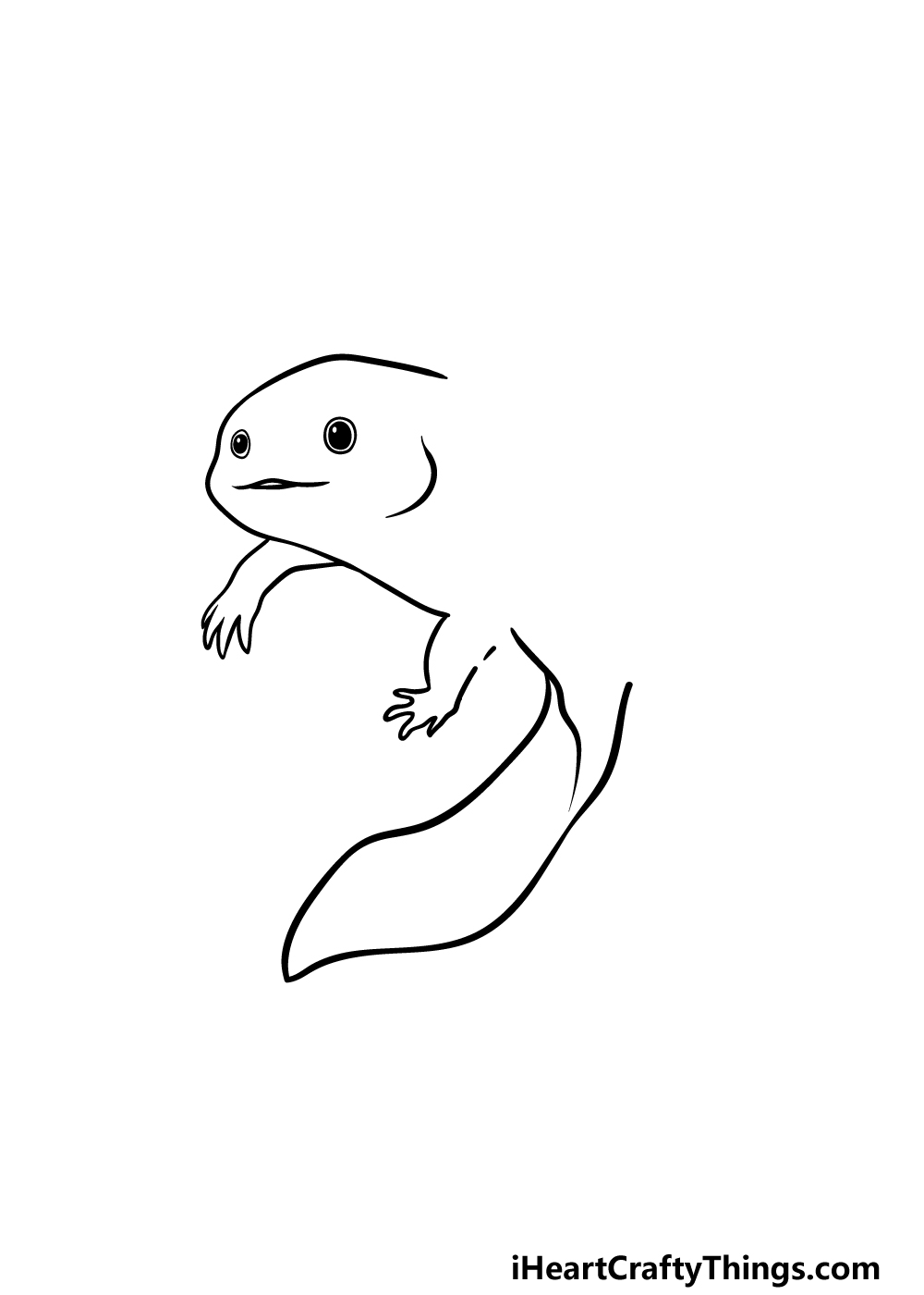 Drawing Axolotl step 3