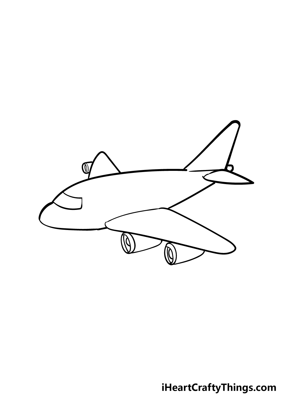 airplane drawing step 5