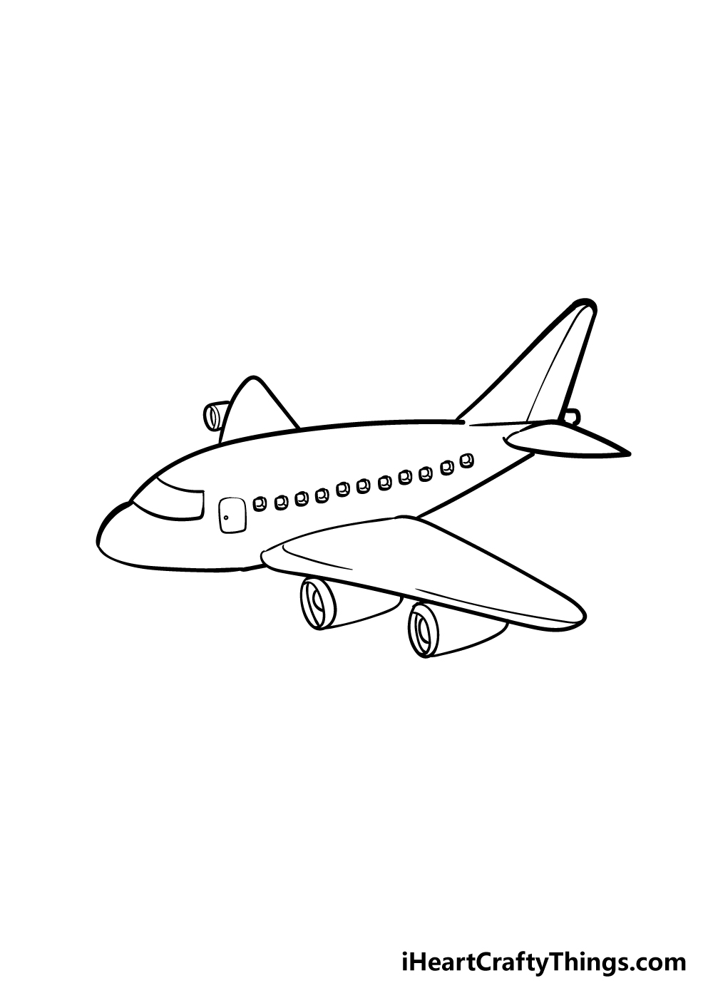 airplane drawing step 6