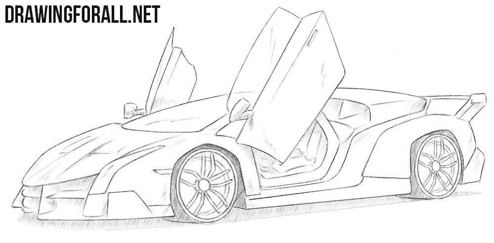 How to draw Lamborghini Veneno