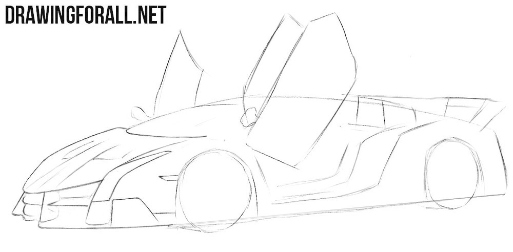 Lamborghini Veneno Drawing Tutorial