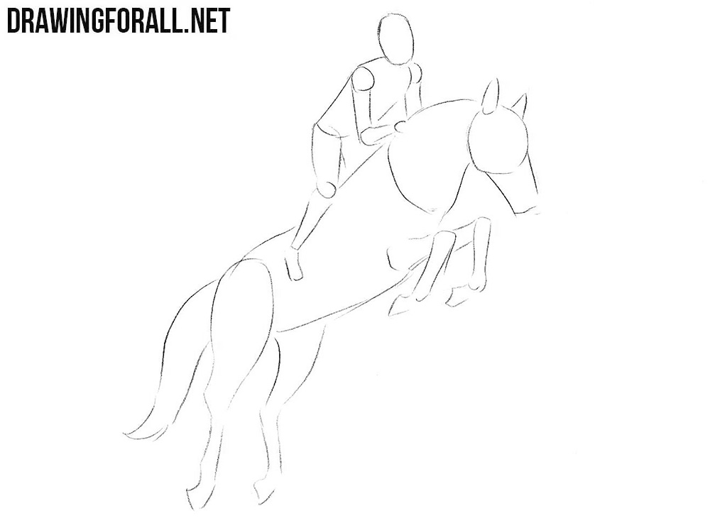 How to draw a horseman