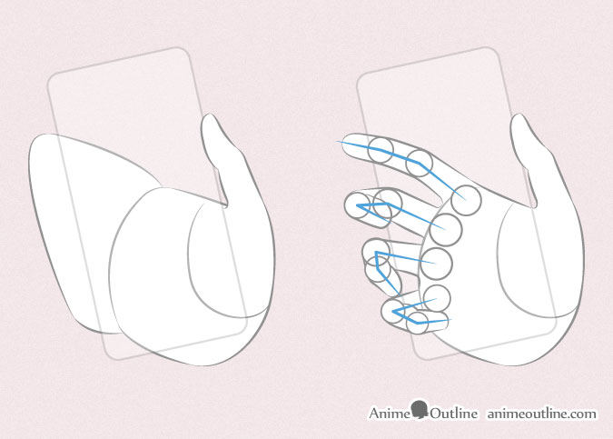 Finger holding ratio in anime