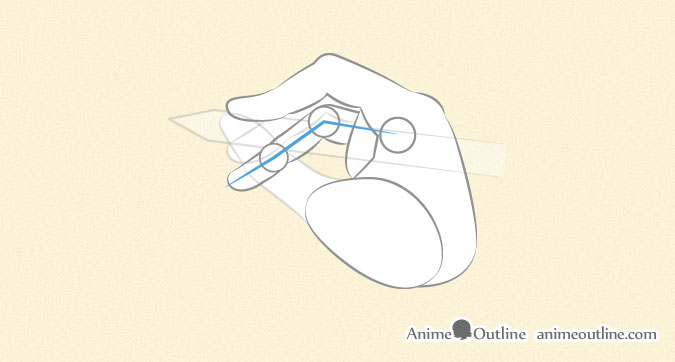 Proportion of ring finger with hand or pencil in anime