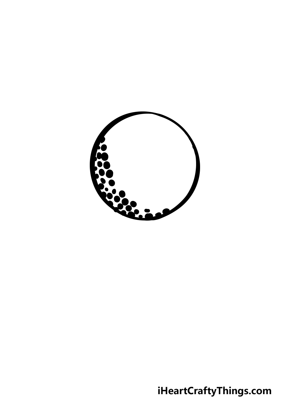 draw a golf ball step 2
