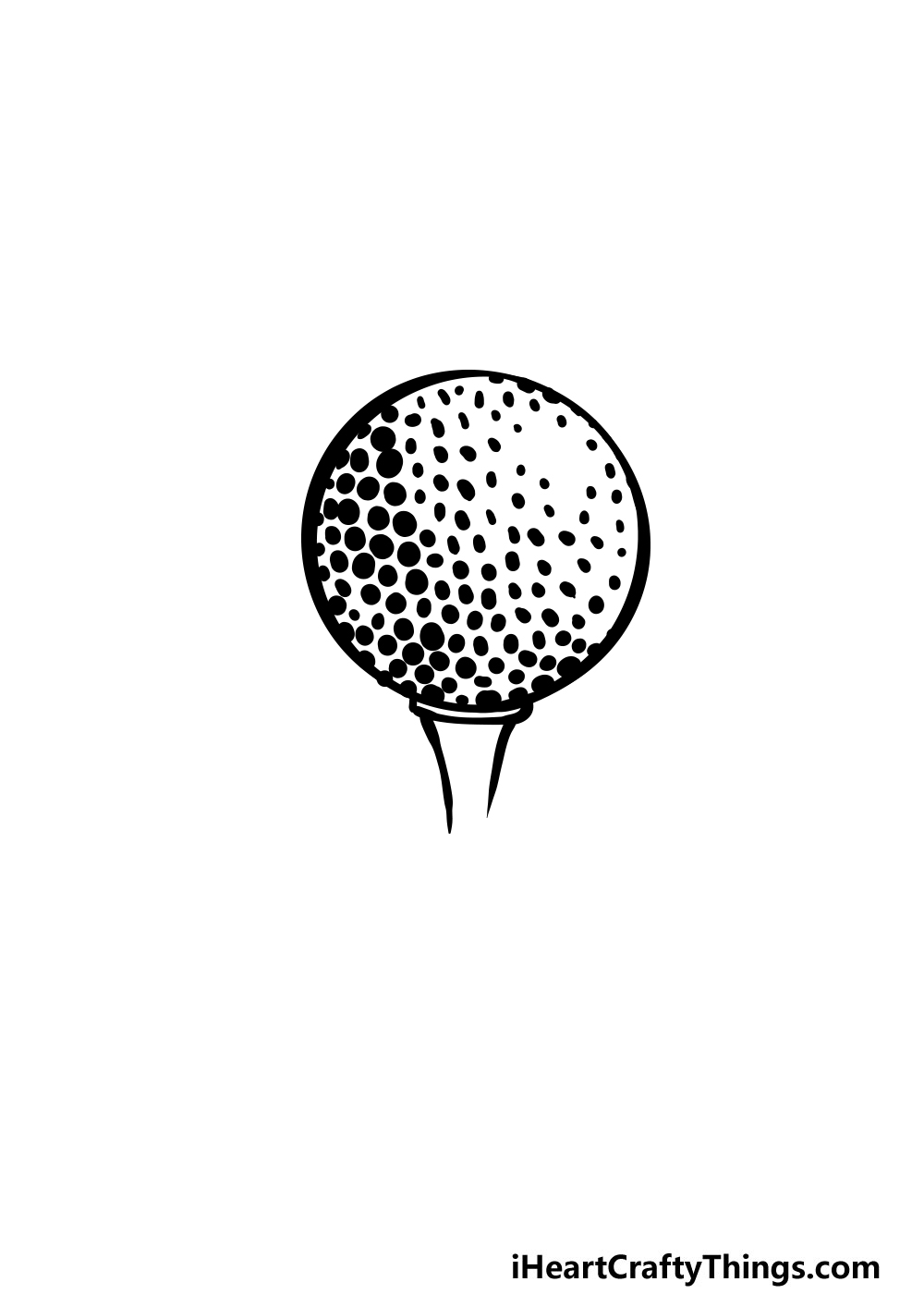 draw a golf ball step 5