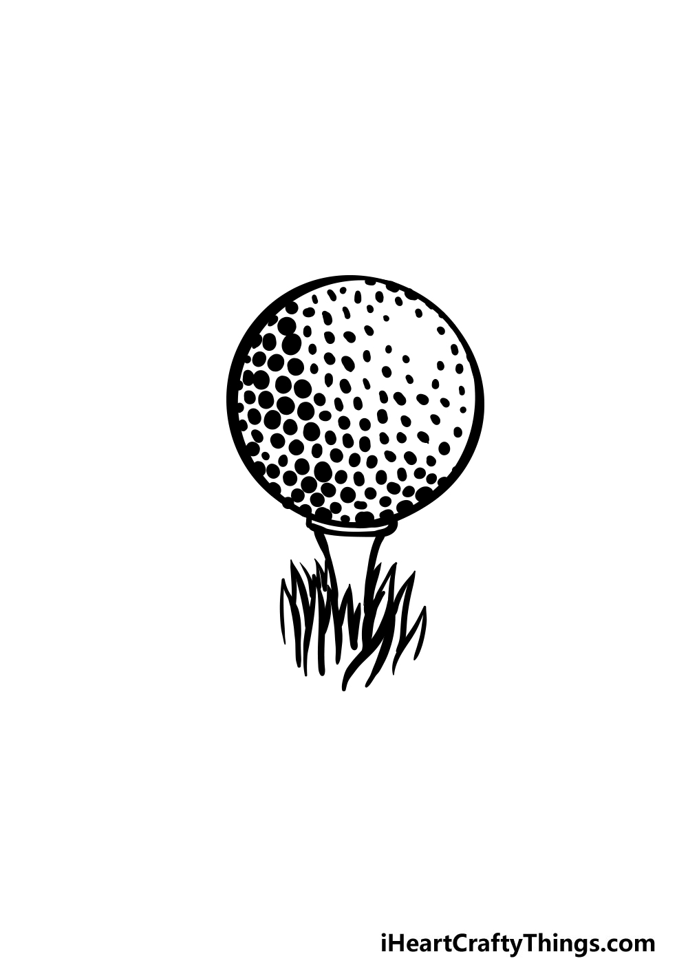 draw a golf ball step 6
