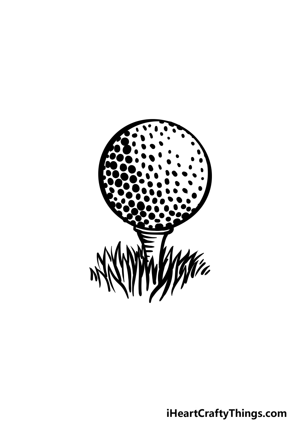 draw a golf ball step 7