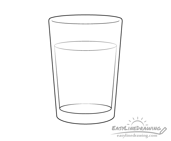Glass of water draw lines
