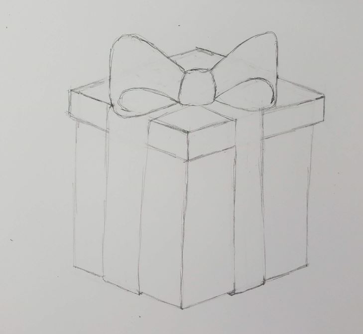 How to draw an existing bow fold
