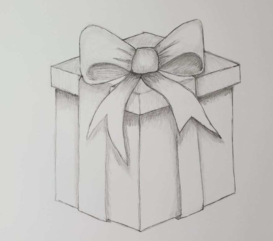 How to draw a shaded gift
