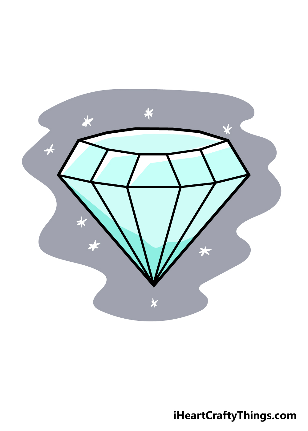 draw diamond step 6