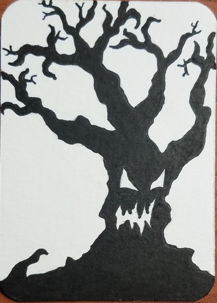 How to draw a black ghost tree