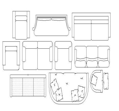 single sofa drawing