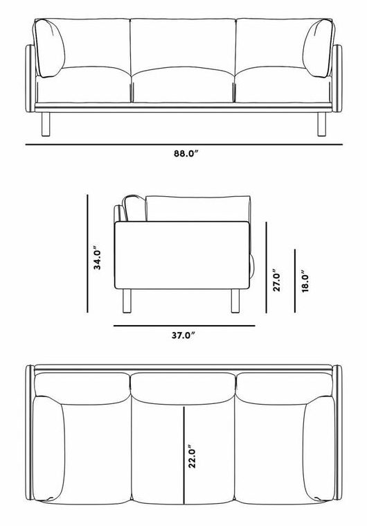 standard single sofa size