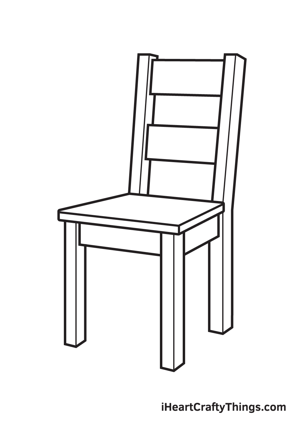 Drawing a chair - Step 7