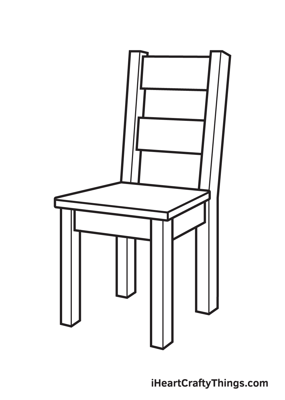 Drawing a chair - Step 8