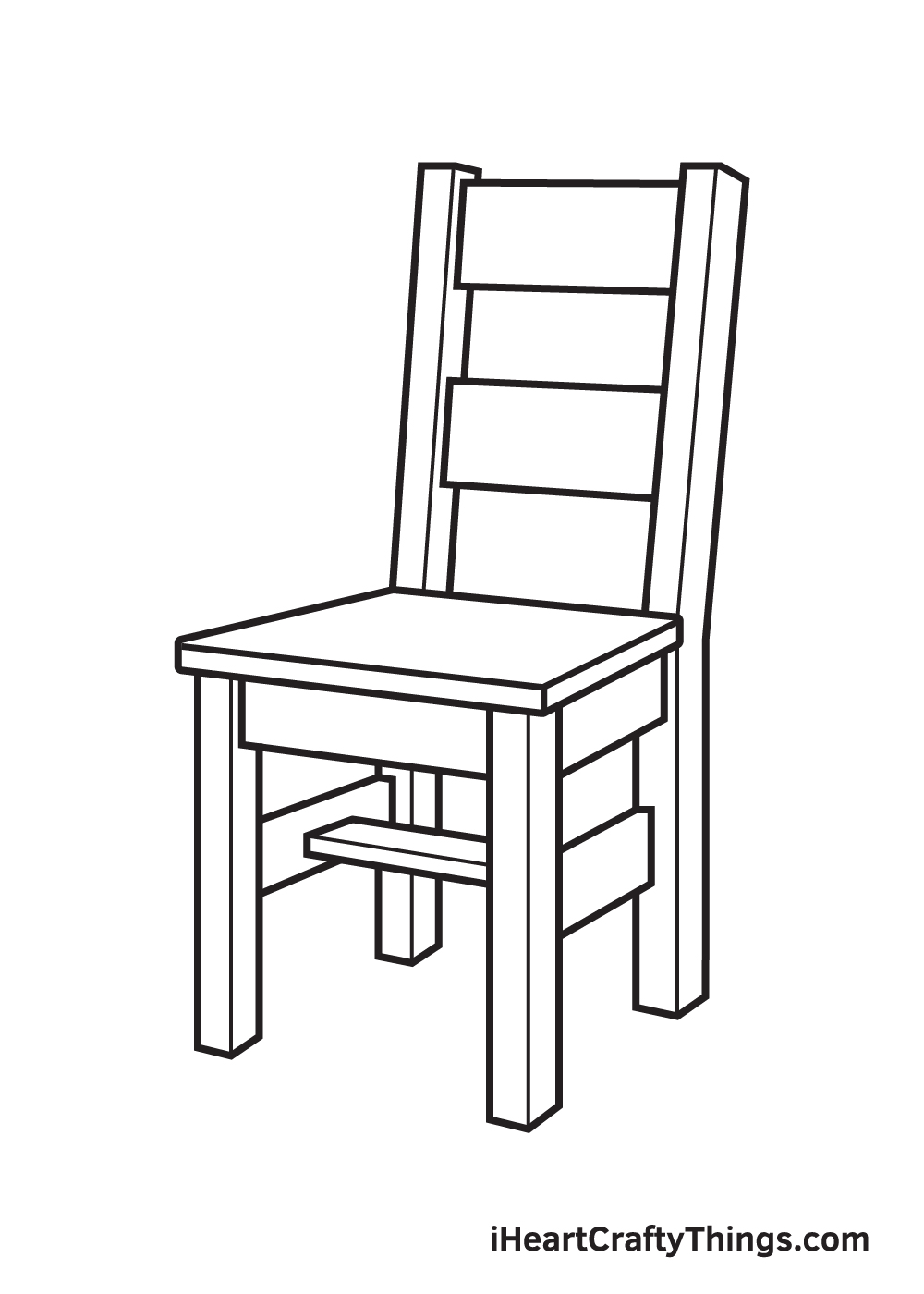 Drawing a chair - Step 9