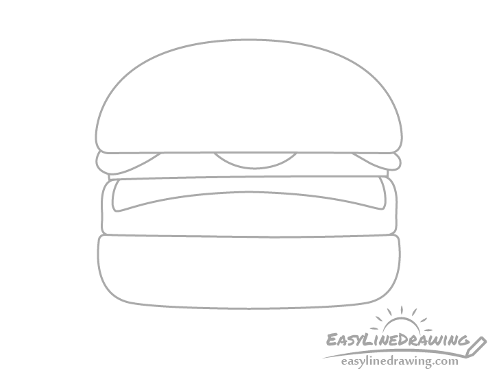 Cheese burger drawing