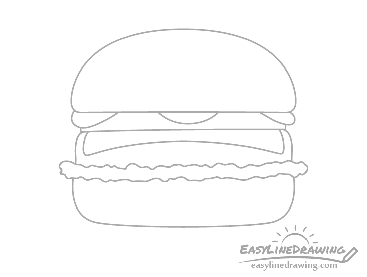 Face drawing on a burger
