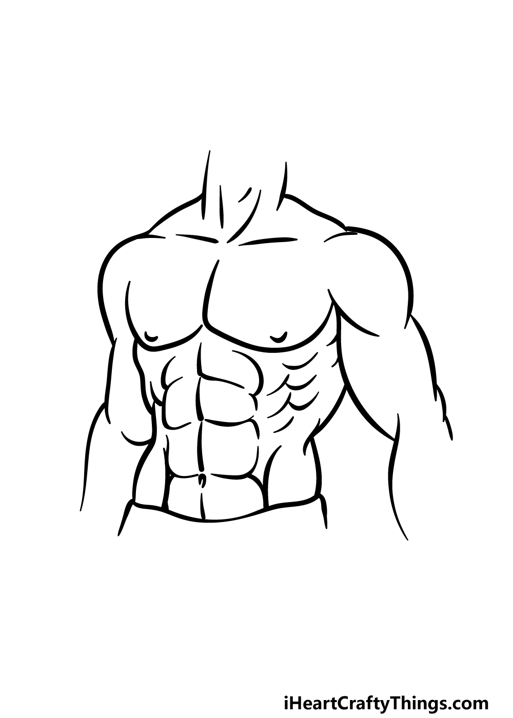 draw abs step 5