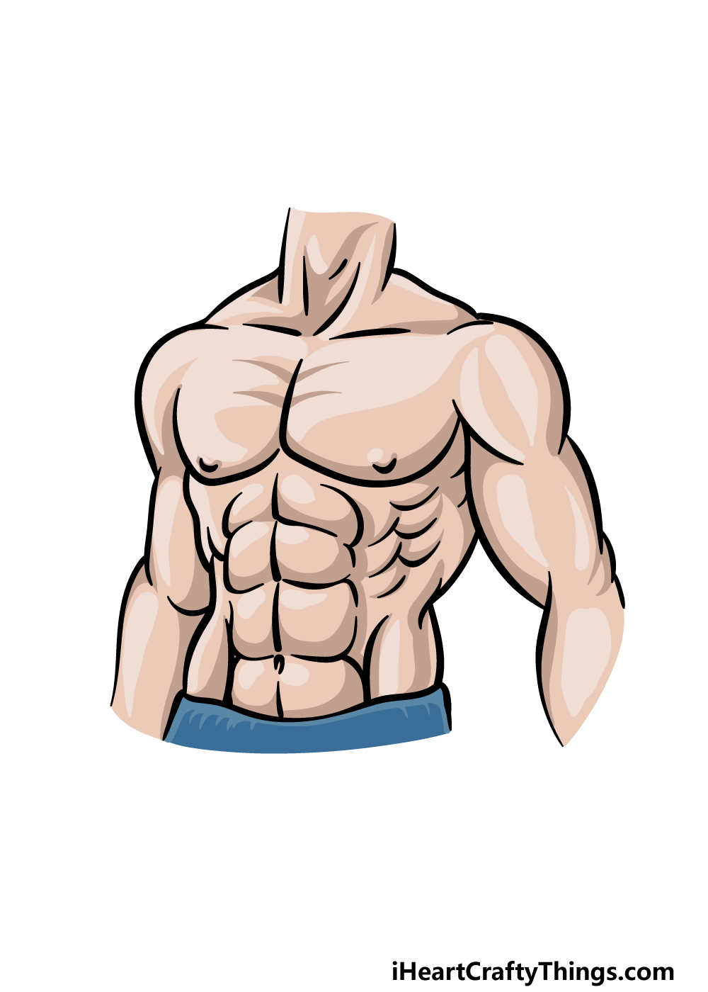 draw abs step 6
