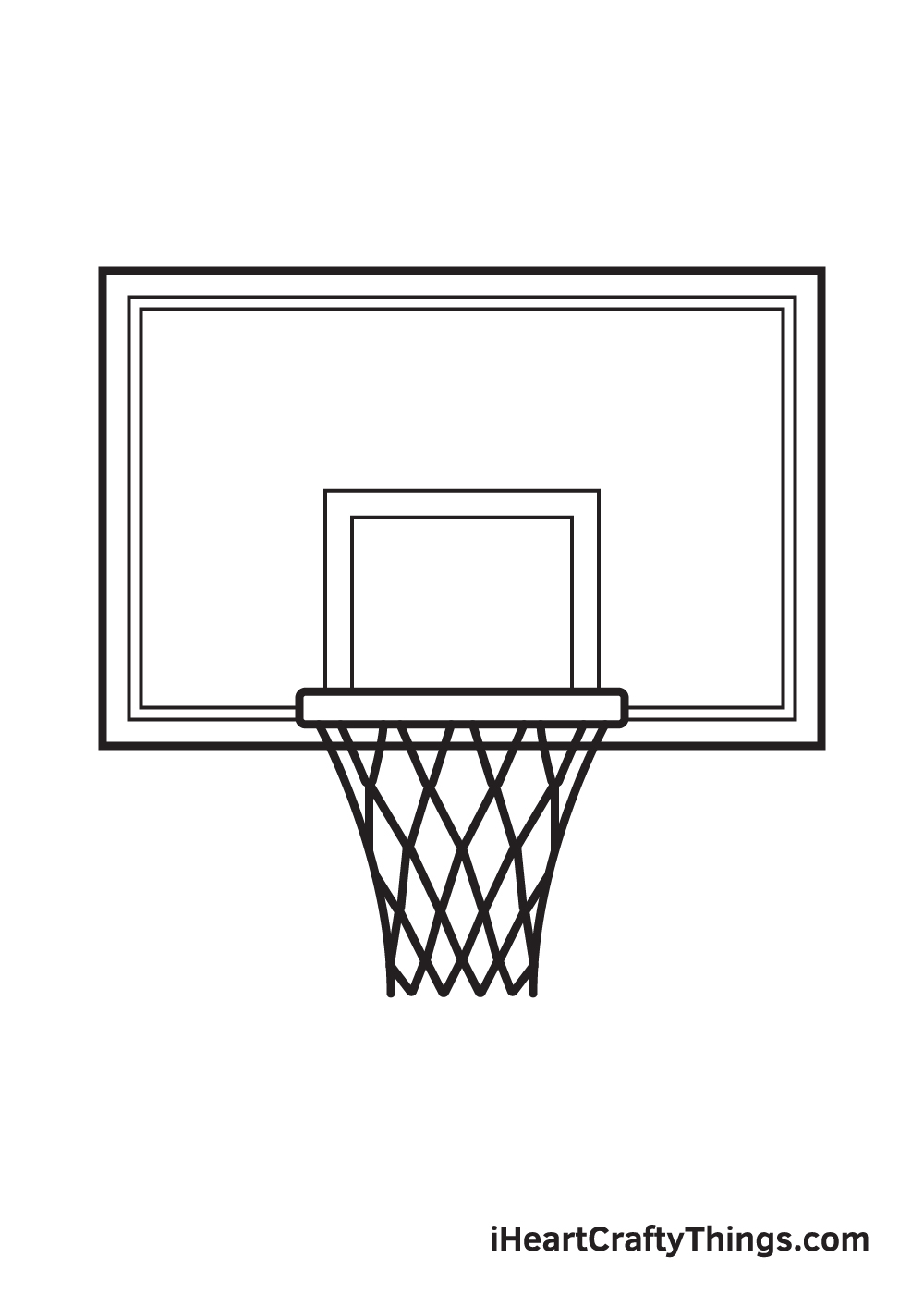 draw basketball hoop step 9