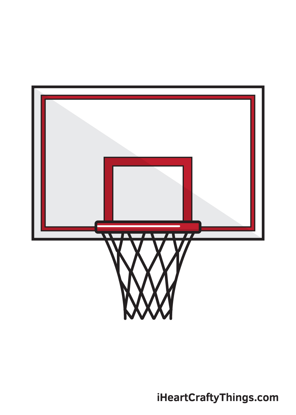 draw basketball hoop 9 steps