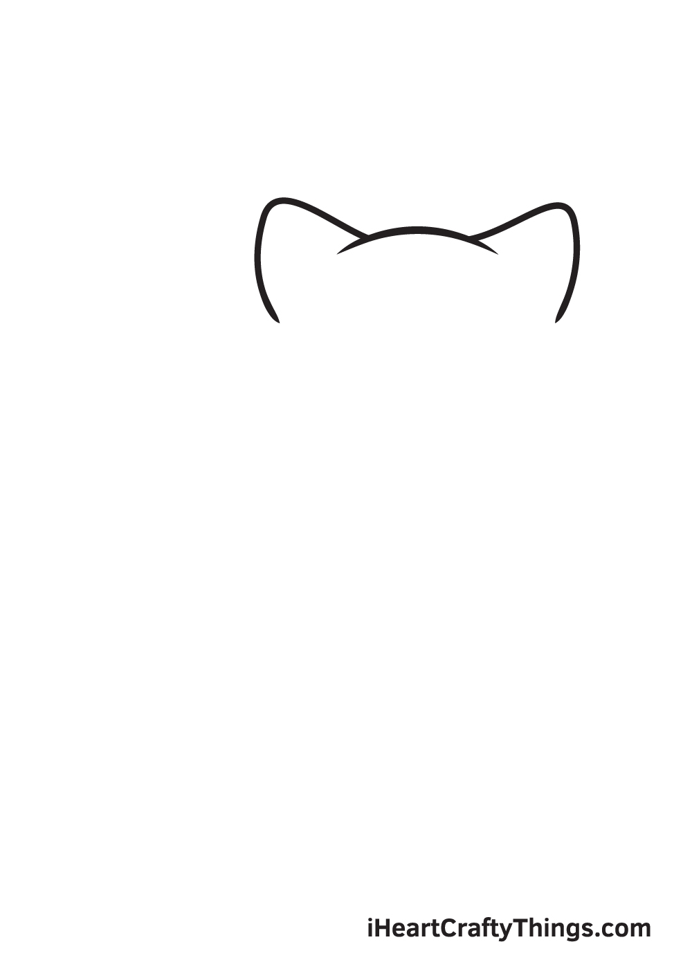 Drawing a kitten - Step 1