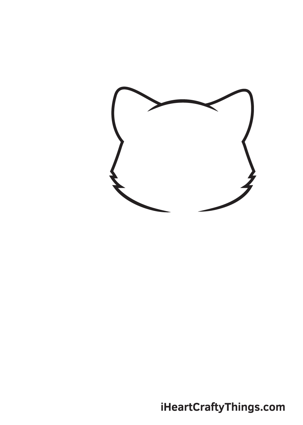 Drawing a kitten - Step 2