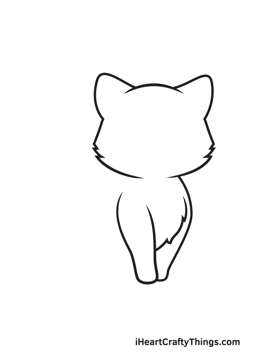 Drawing a kitten - Step 3