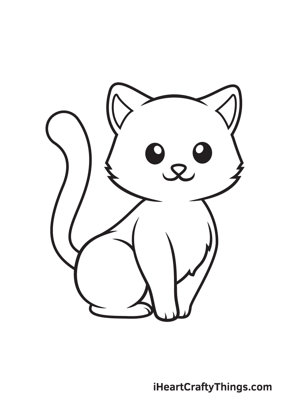 Drawing a kitten - Step 9