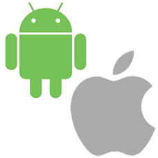 Logos of Android and Apple