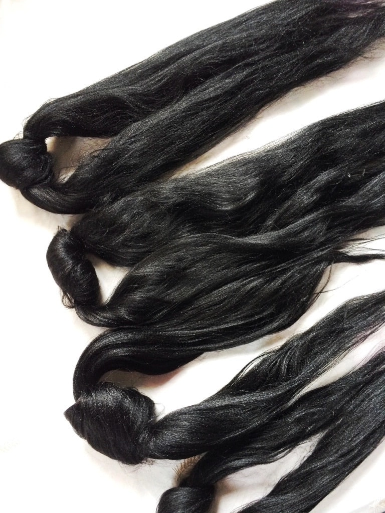 Hair (woven) for making wigs