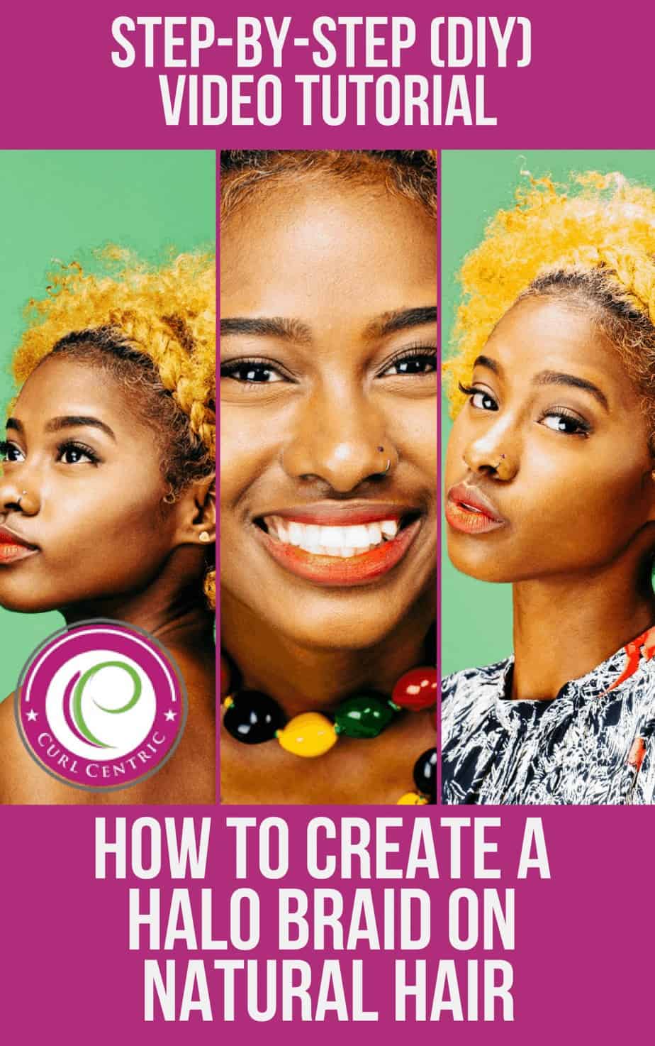 This article includes a step-by-step DIY halo braid video tutorial for black and white women, teens, girls or kids. The braid is similar the dutch braid or crown braid, but it can be completed with weave if you have short natural hair or on straight, wavy, curly and kinky hair types. Also, we