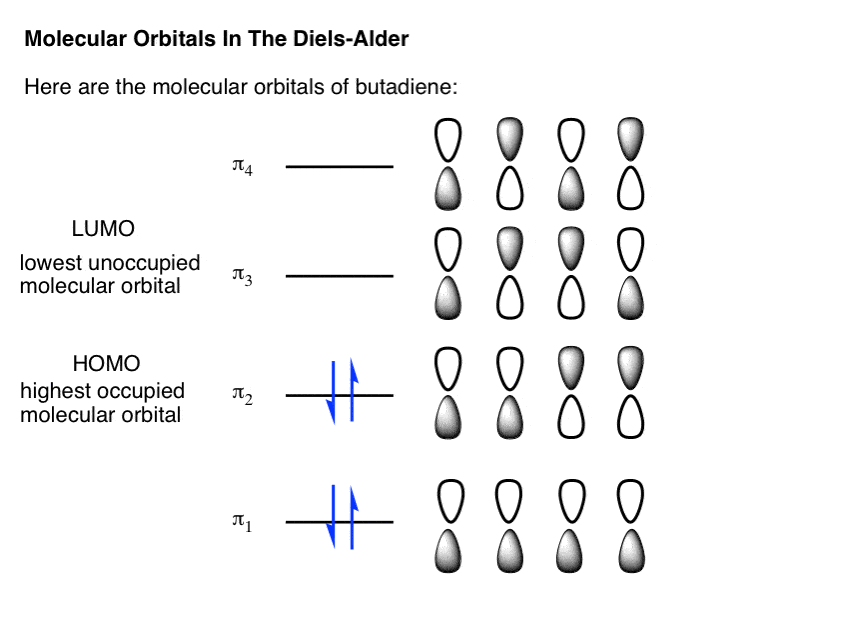 butadiene's molecular orbitals show homo and lumo . orbitals