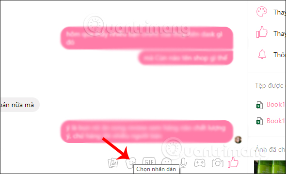 Figure 7 of How to remove stickers on Facebook Messenger