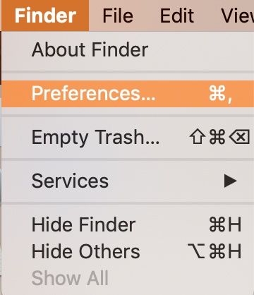 click option in finder menu