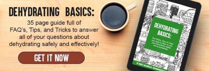 Dehydration Basics eBook with a cup of coffee on a wooden background