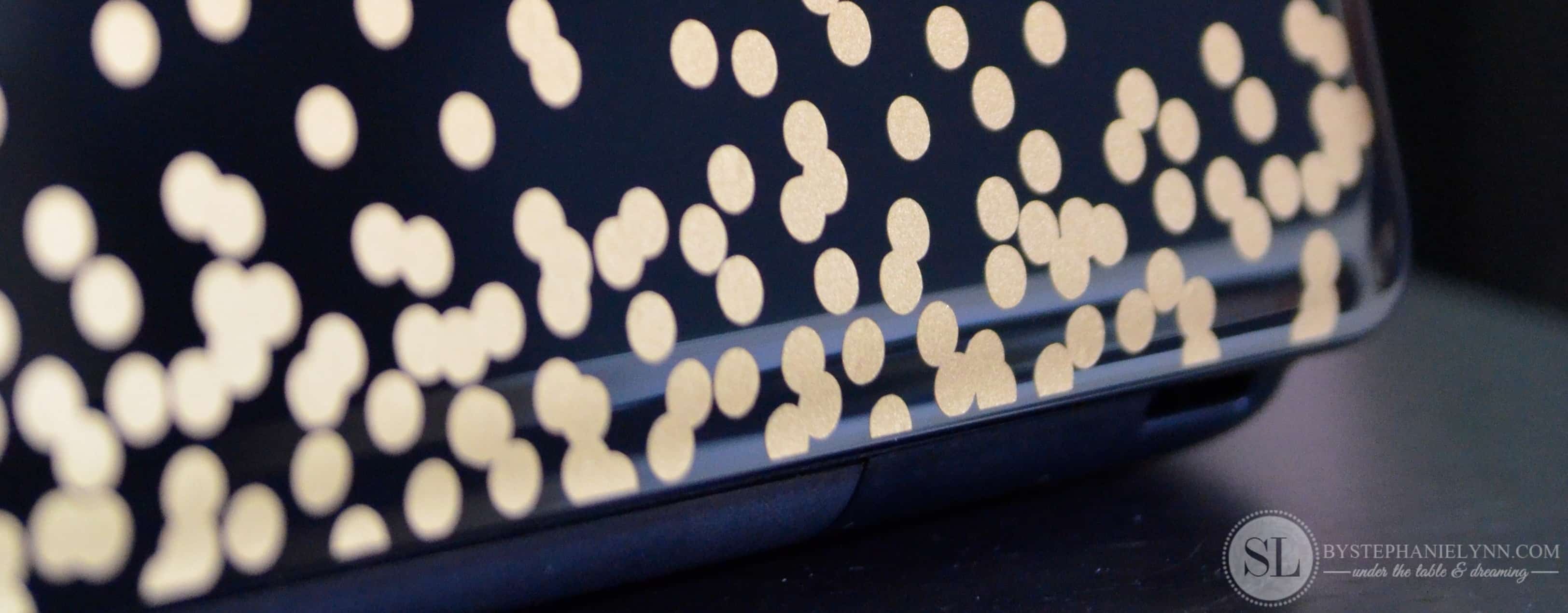 Glitter Vinyl Dotted DIY Laptop Leather