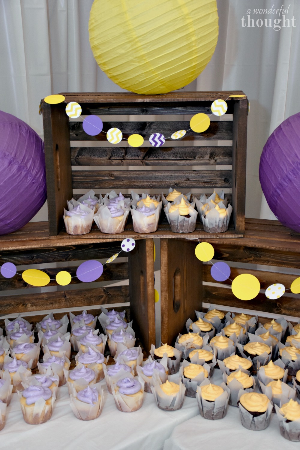 Graduation Party Ideas | Garage Party #graduationparty #graduationdecor #graduationfood #partyideas #partydecor #awonderfulthought #cupcakedisplay