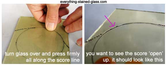 Use your thumb to press open the glass point