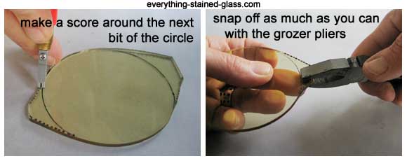 circle stained glass cutting