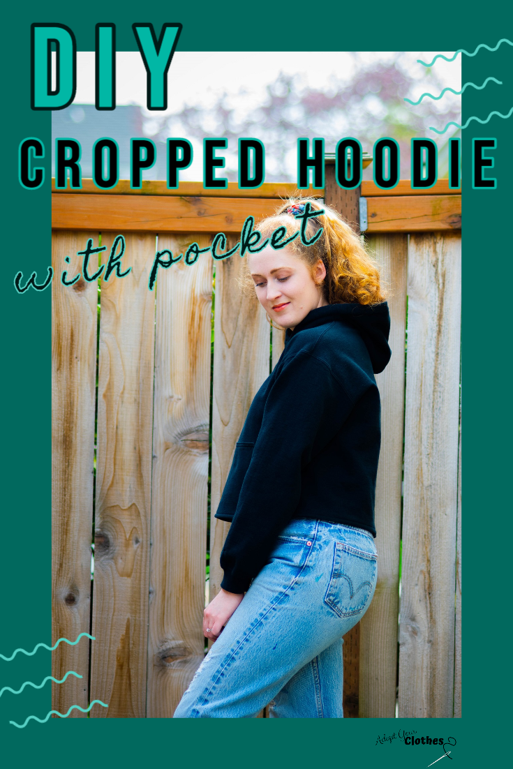 cropped hoodie with APR 20 . pocket