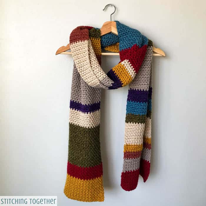 Hanging colorful scarves