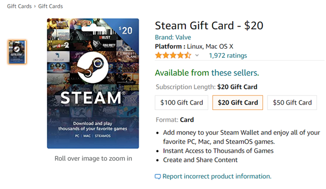 amazon steam