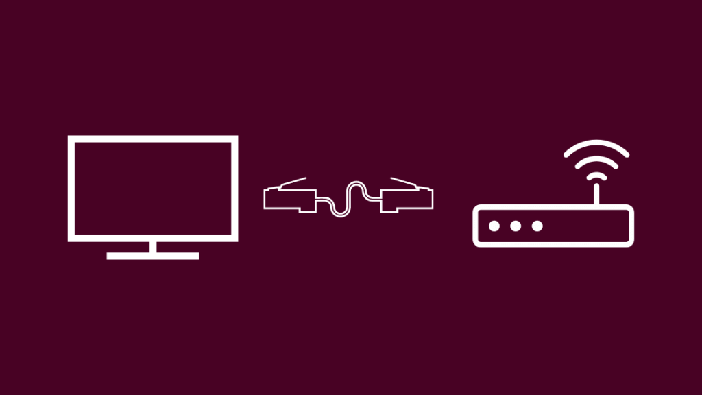 Connect the TV to your Router with an Ethernet cable