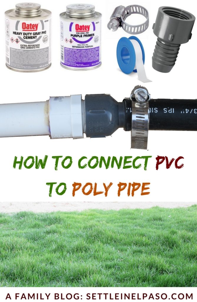 How to connect PVC to poly . pipes